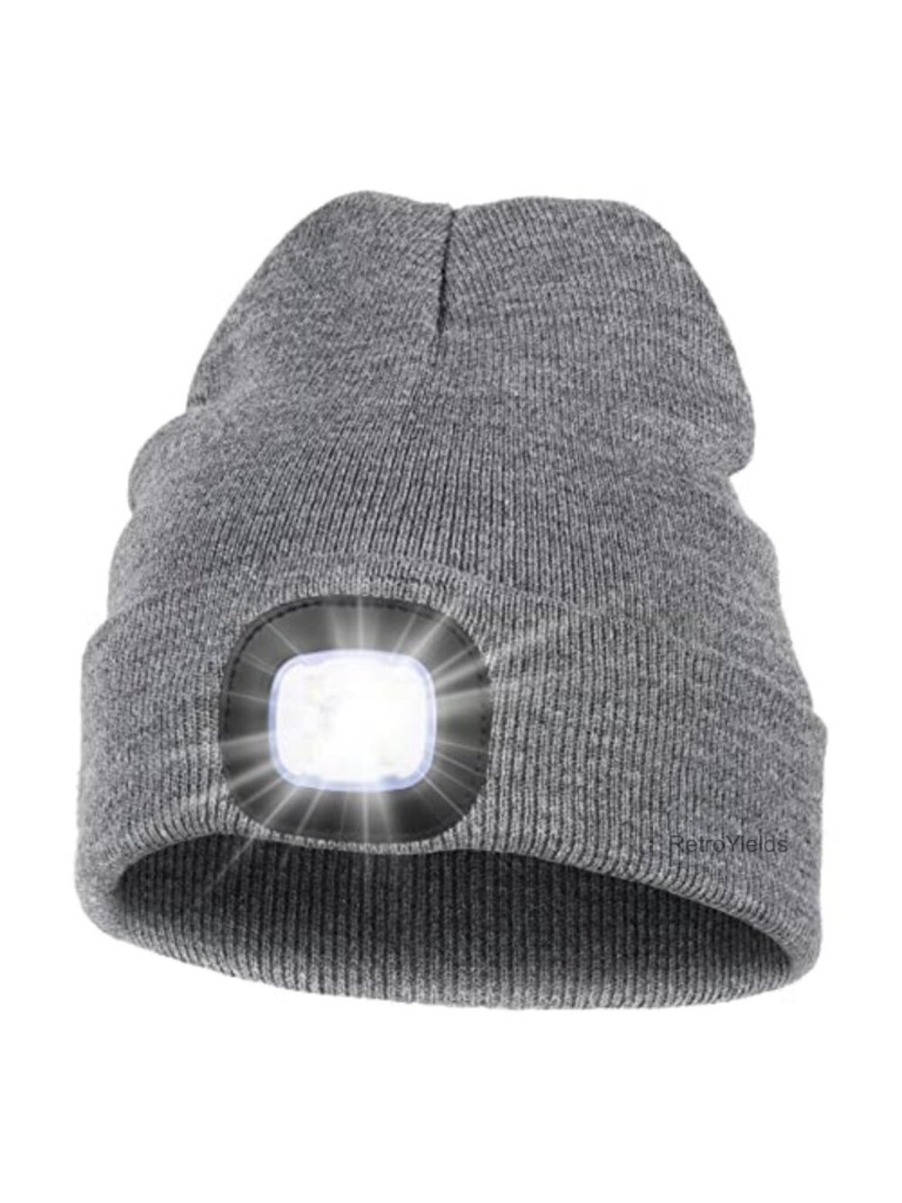 LED Beanie with Light Hands-Free Acrylic Knit Cap for Winter Outdoor Gifts